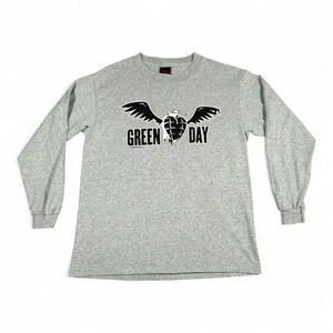 Vintage Green Day Shirt Youth EXTRA LARGE Gray American Idiot Band Punk Y2K